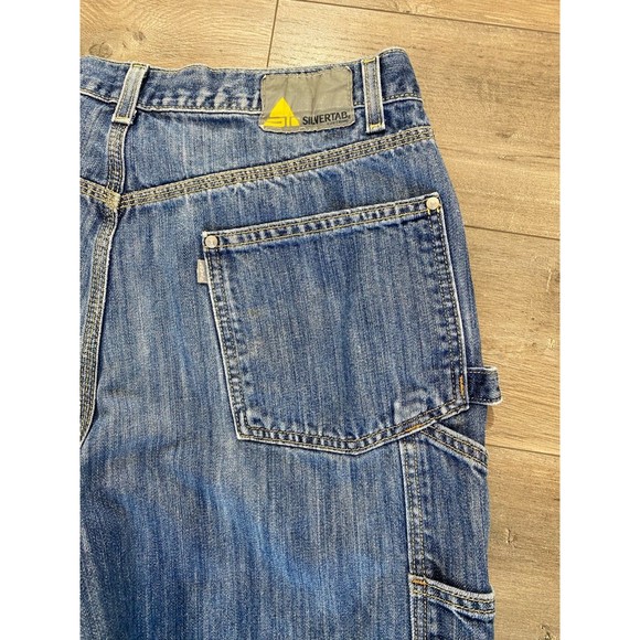 Levi's Silvertab Jeans Mens Size 36x34 Blue Denim Carpenter Wide Leg 90s Vintage - Picture 11 of 11